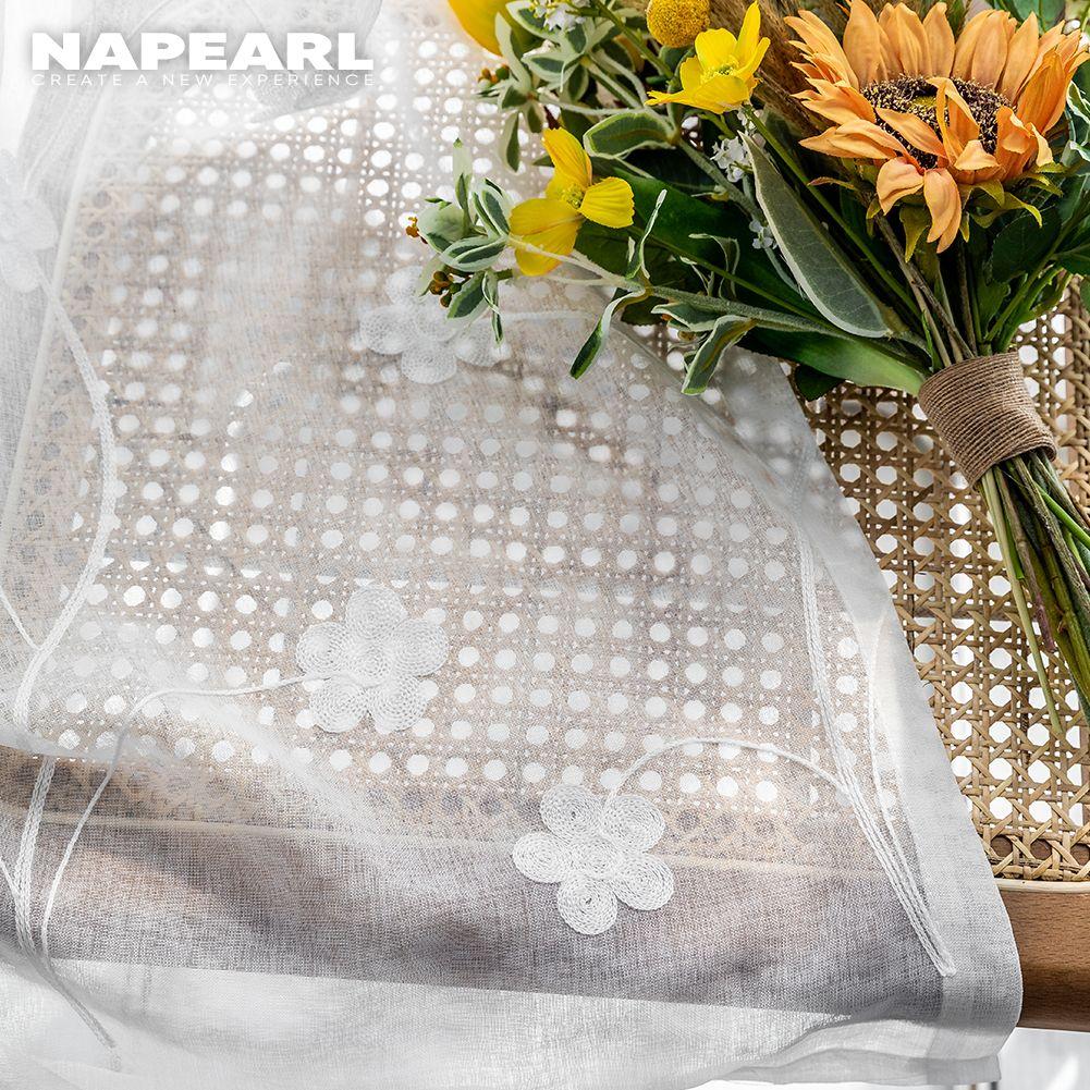 1PC NAPEARL Modern Fashion Daisy Embroidered Tulle Sheer Curtain For Living Room Bedroom Home Decor