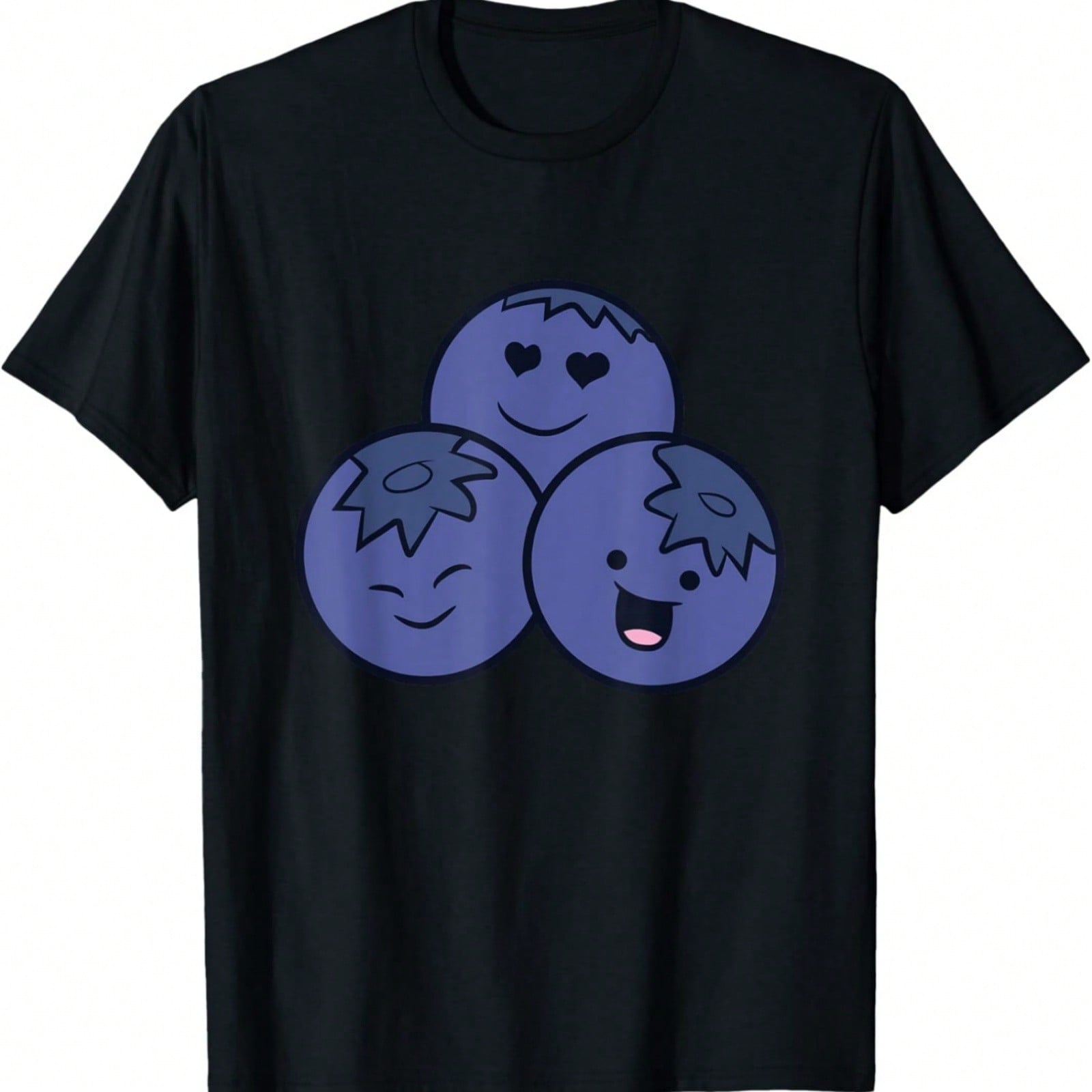 Kawaii Blueberry Fruit Love Blueberries T-Shirt S разноцветный