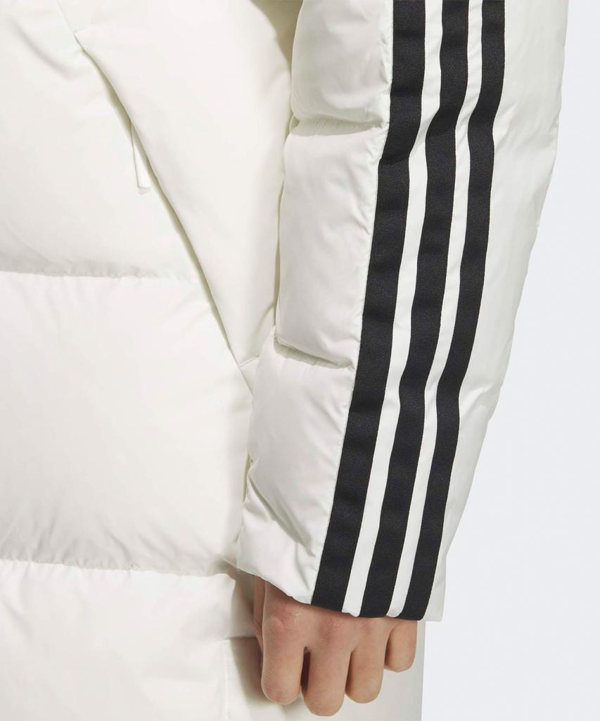 adidas 3-Stripe Regular Fit Long Down Padded Jacket - White / Jz8732