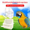 Hanging Bird Feeders for Cage Plastic Food Container with Perch for Parakeets