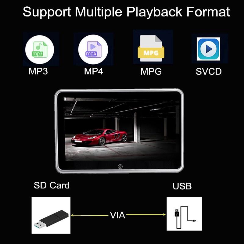 12V 10.1 Inches Car Headrest Monitor Auto Multimedia MP4 MP5 Video Player TFT HD LCD Display Touch Screen bluetooth/USB/FM