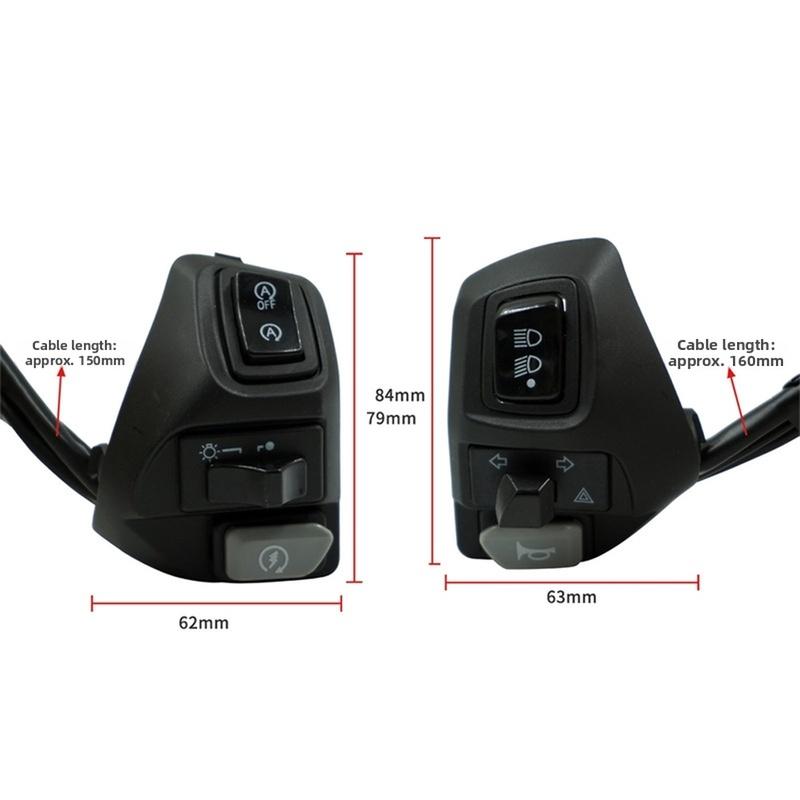 Handlebar Control Switch Button Motorcycle Headlight Fog Light Turn Signal Switch For AEROX155 Motorcycle Handle Seat Switch