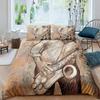 Saxophone Soft Duvet Cover Set Rotating Musical Notes Beding Set Musical Instrument Retro Jaz Music Theme Twin Comfortable Quilt Cover for Children