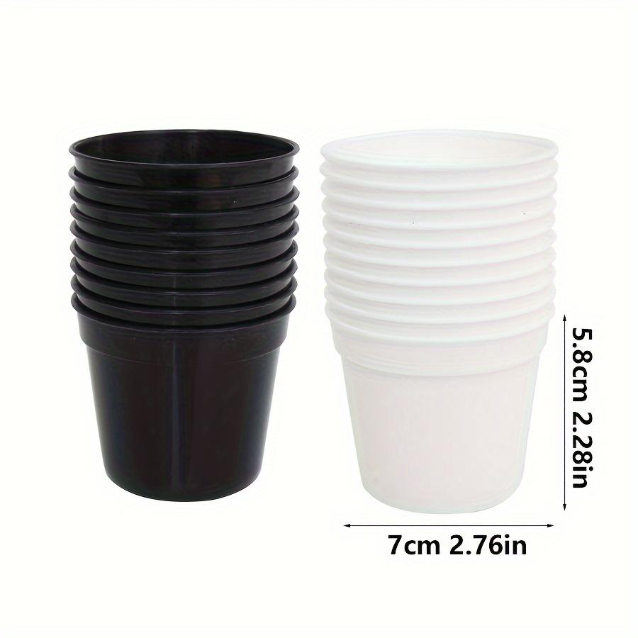 20pcs Plant Pots Small Flower Pots with Drainage Hole Durable Plastic Pots Nursery Small Flower Pot Bulk for Plants JXB