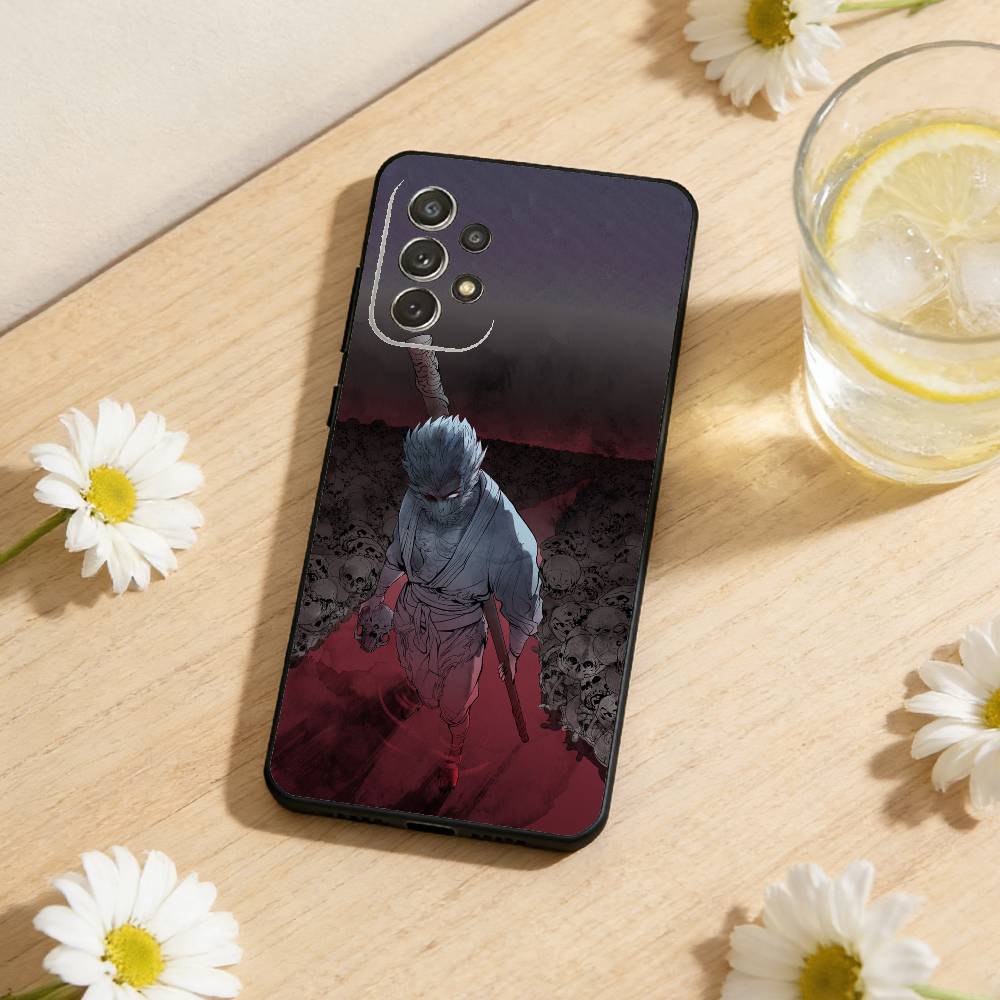 B-Black Myth Wukong Phone Case For Samsung S26,S25,S24,S21,S22,S23,S30,Ultra,S20,Plus,Others Soft Black Cover