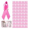 100pcs Awareness Enamel Lapel Pin Ribbon Brooch Breast Cancers Health Care Public Welfare Badges Jewelry Accessories