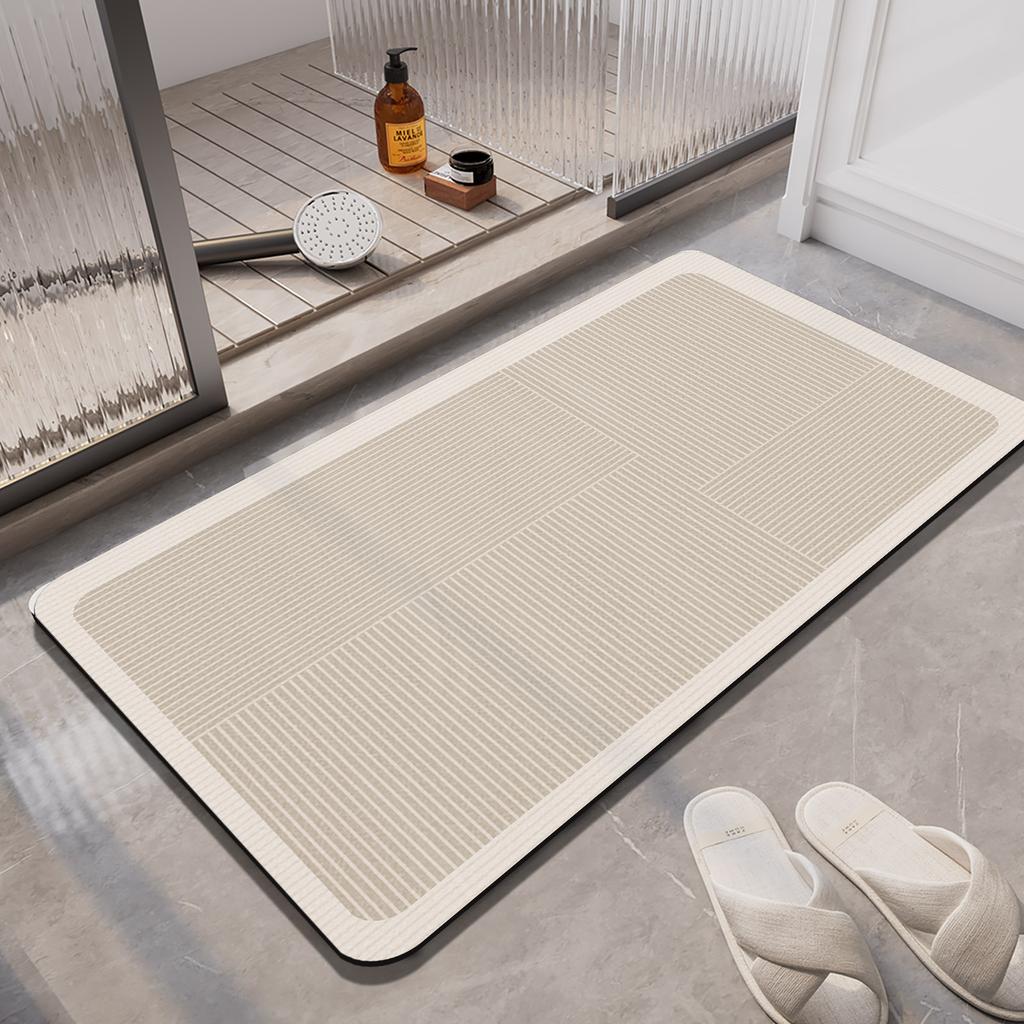 Luxury Diotomite Bathroom Mat Absorbent Shower Foot Mats Anti-slip Quick Dry Bath Rugs Toilet Carpet Doormat Washable