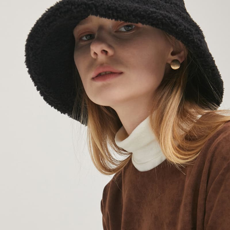 

NONLOCAL Панама из овчины - Черный Black_FREE