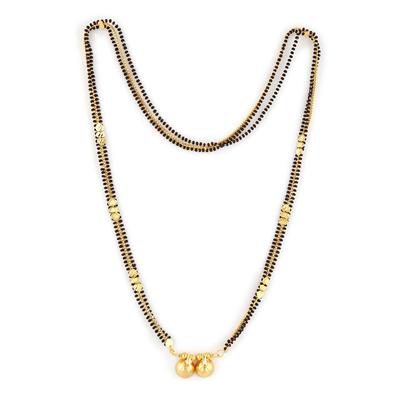 Traditional Temple Making 1g Gold Wedding Meenakari Maharashtrian Stylish Golden and Black