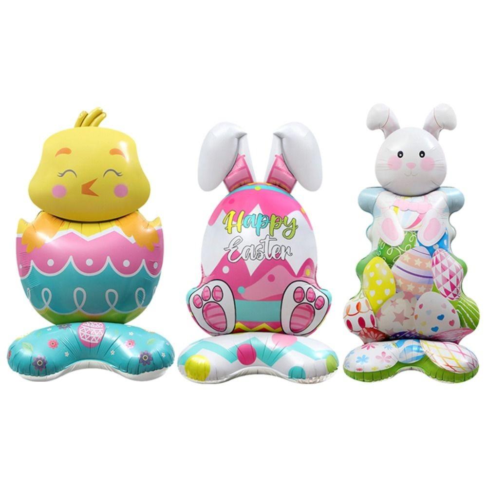 Aluminum Film Easter Rabbit Balloon Large Size Easter Balloon Standing Bunny Balloon Kids Party