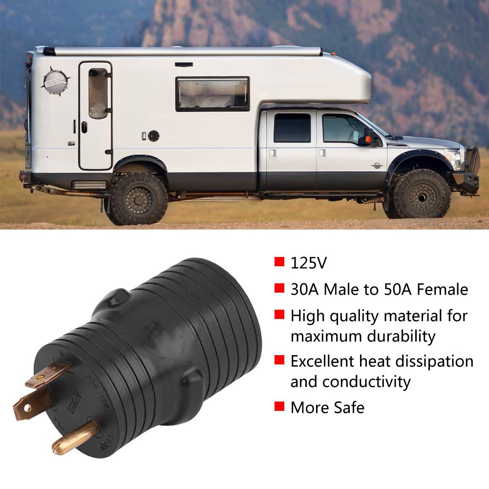 125V RV  Power Cord Adapter 30A Male To 50A Female Connector Plug (AU Plug)