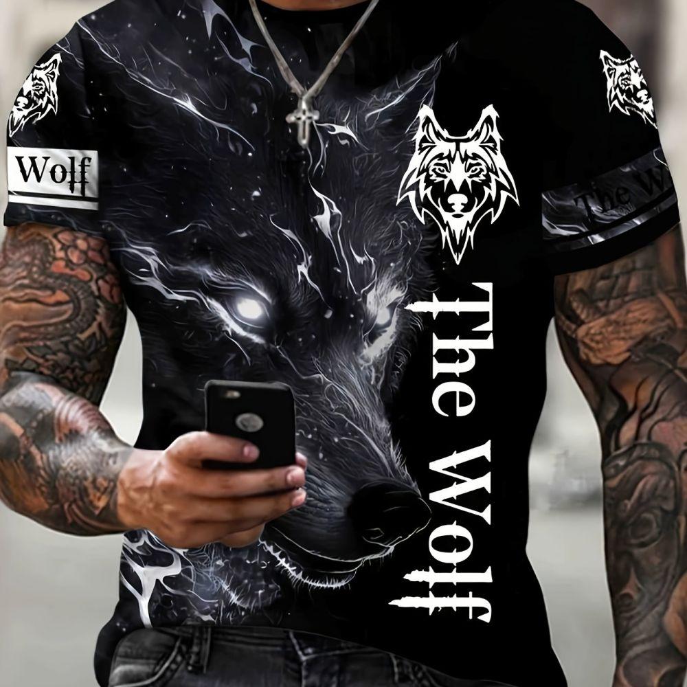 Summer Wolf 3D Printed T-Shirt Men's Women Fashion Casual Short Sleeve Men O-neck T-Shirt Funny Outdoor Top T-Shirt