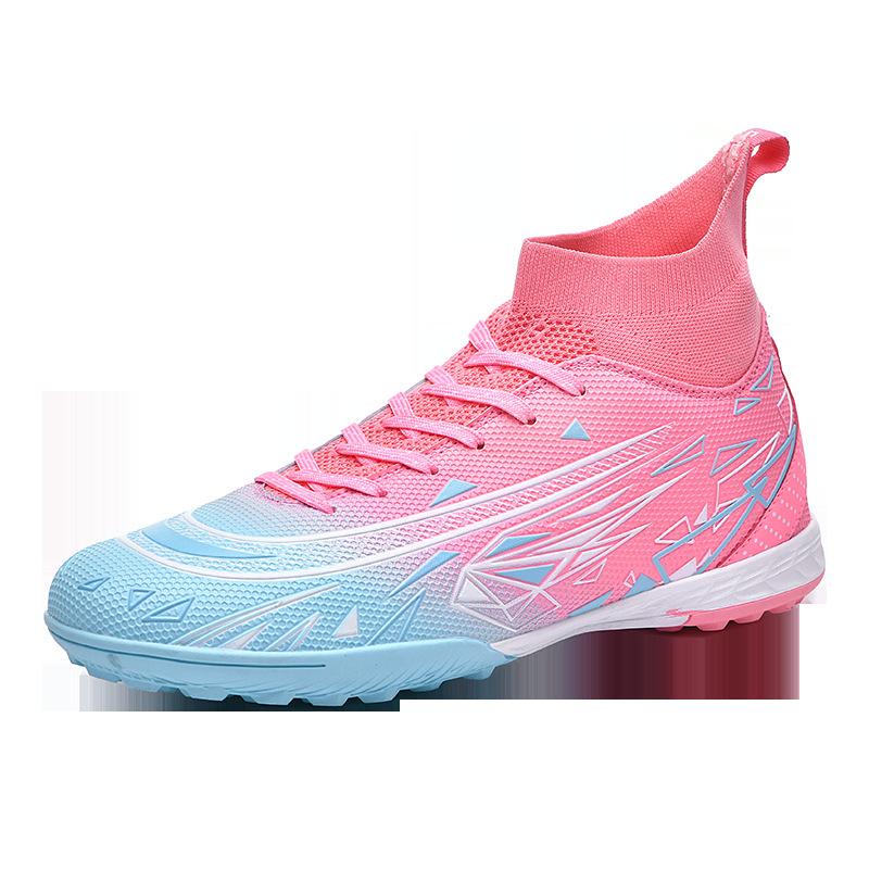 New football shoes for teenagers, long nails, broken nails, football shoes, actual combat outdoor sports high top