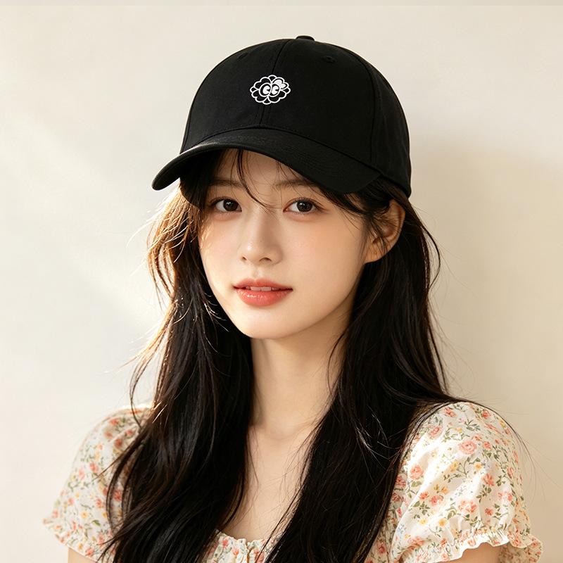 Fashion Hat Korean Hat Women's Spring and Summer Sunflower Embroidered Baseball Cap Men's and Women's Versatile Face Small Summer Shade Cap Tide