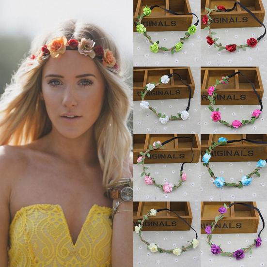Boho Blumen Frauen Mädchen Blume Haarband Stirnband Festival Party Hochzeit Dekor