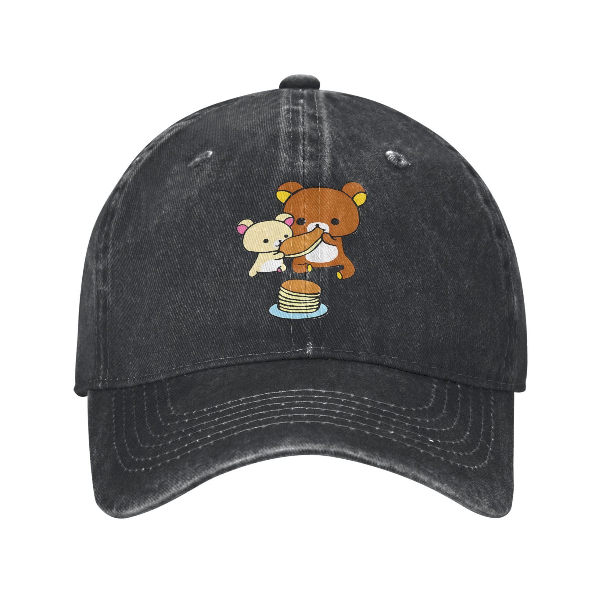 

Rilakkuma And Korilakkuma Eating Pancakes Casual Baseball Cap Outdoor Sports Unisex-Teens DIY Print Snapback Cap One Size