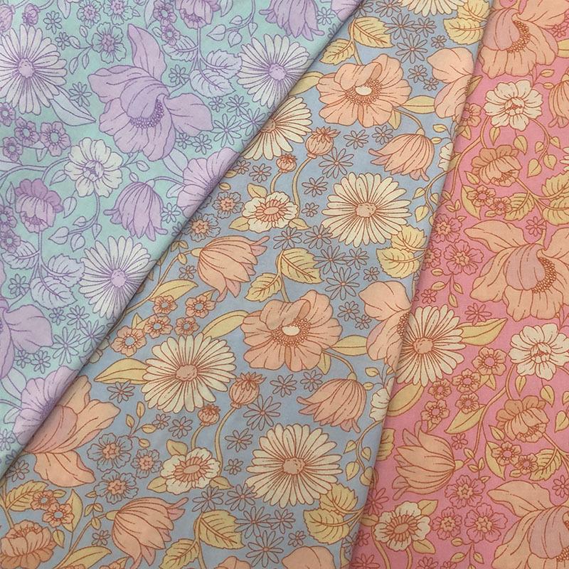 Rayon Fabric Imprint Summer Fashion Dress Pajamas Homewear Fabrics Wholesale Cloth for Diy Sewing Per Meter Material