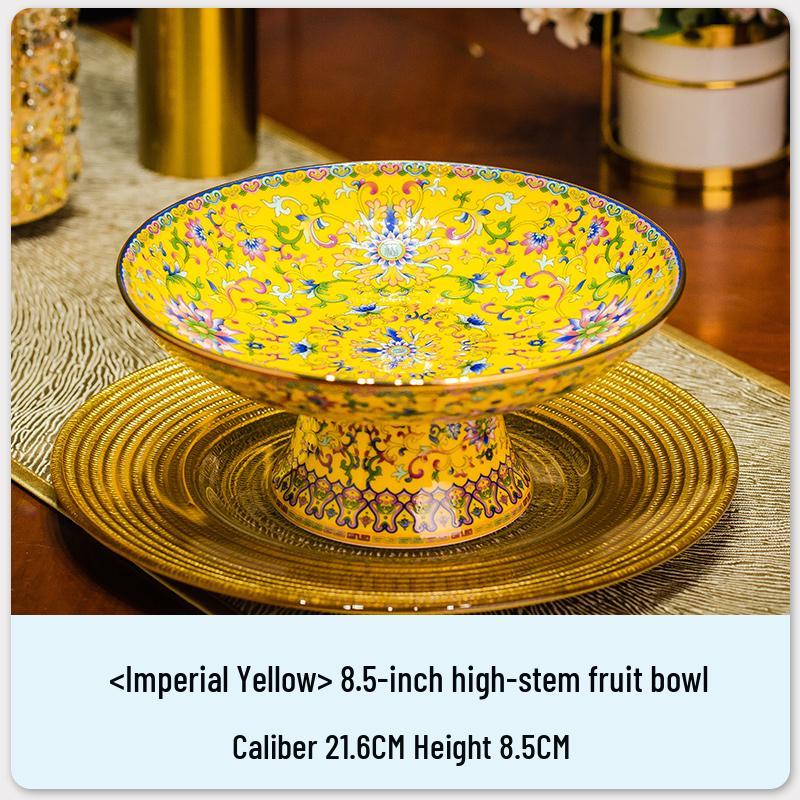 Ceramic Chinese Style Rice and Noodle Bowl Set with Enamel Color