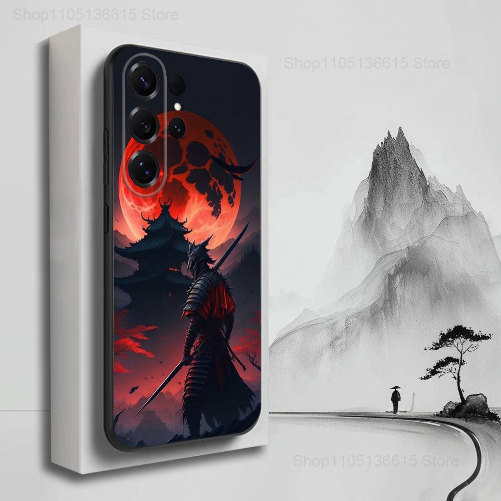 Samurai Art Bushido Case For Samsung S21,S9,S22,S25,S20,S10,Plus,Ultra,S24,S23,FE,Lite,Soft Silicone Black