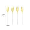 4PCS Stainless Steel Cutlery Rainbow Cake Fruit Fork Dinner Salad Fork Tableware Gold Dessert Fork For Hotel Party Kitchen Tool