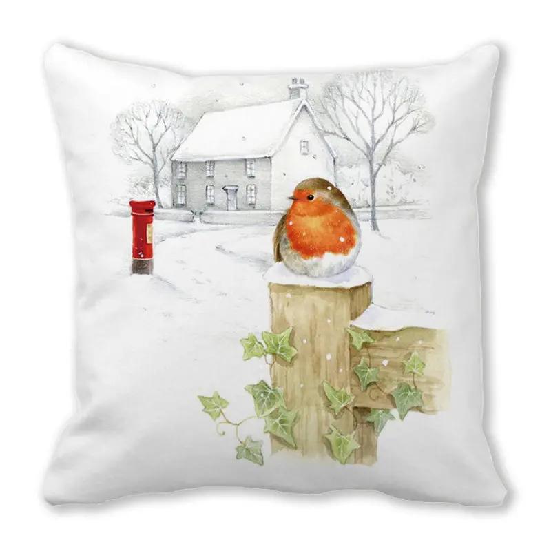 Christmas Theme Atmosphere Printed Pattern Cushion Cover Home Living Room Sofa Decorative Pillow 45x45cm