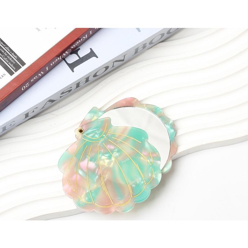 Acetate shell mirror European and American advanced carry-on mirror small fresh temperament