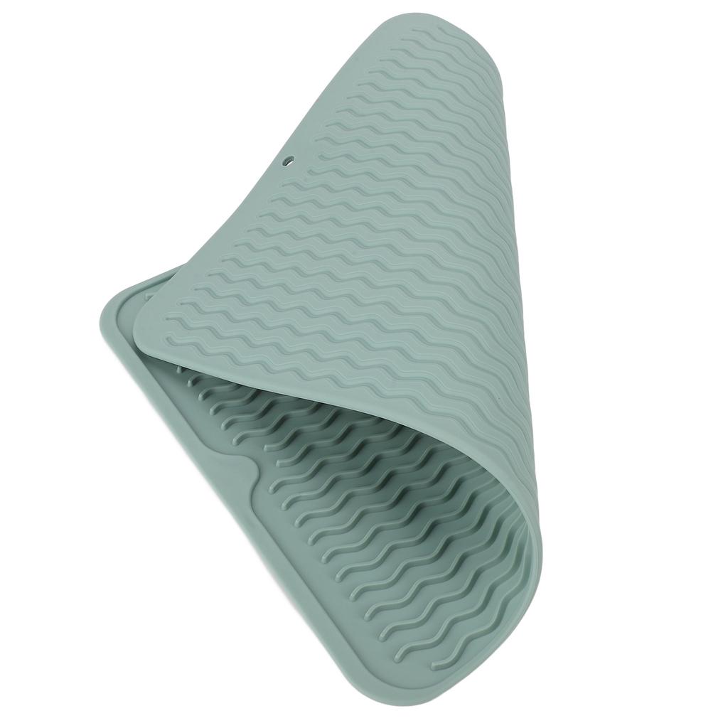 Dish Drying Mat Soft Flexible Rubber Heat Resistant Nonslip BPA Free Eco Friendly Wide Application Dish Drying Pad