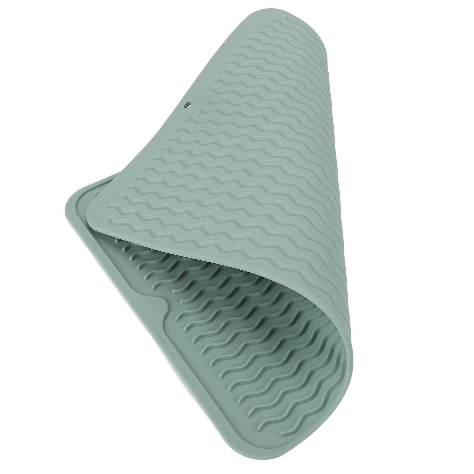 

Коврик для сушки посуды Мягкий Гибкий Резиновый Термостойкий Нескользящий Не содержит БФА Экологичный Широкое применение Подушечка для сушки посуды зелёный