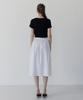 Tudument Shirring Long Skirt Ivory
