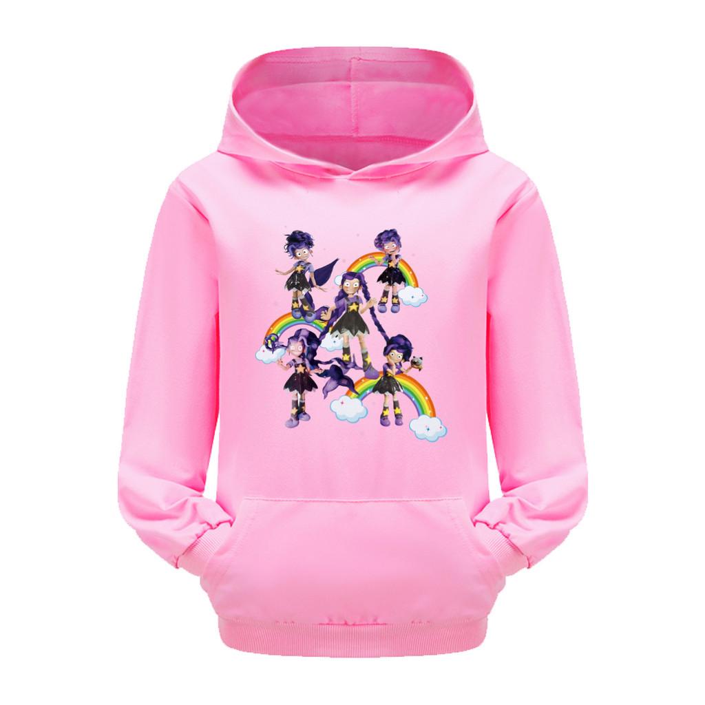 5595 Kids Girls Game Time  Lily Lovebraids Printed Pocket Long Sleeves Hoodies 110cm розовый