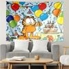 Garfield Print Tapestry, Backdrop, Easy Setup, Ideal for Bedroom, Office & Living Room, with Aesthetic Wall Hanging Decor.