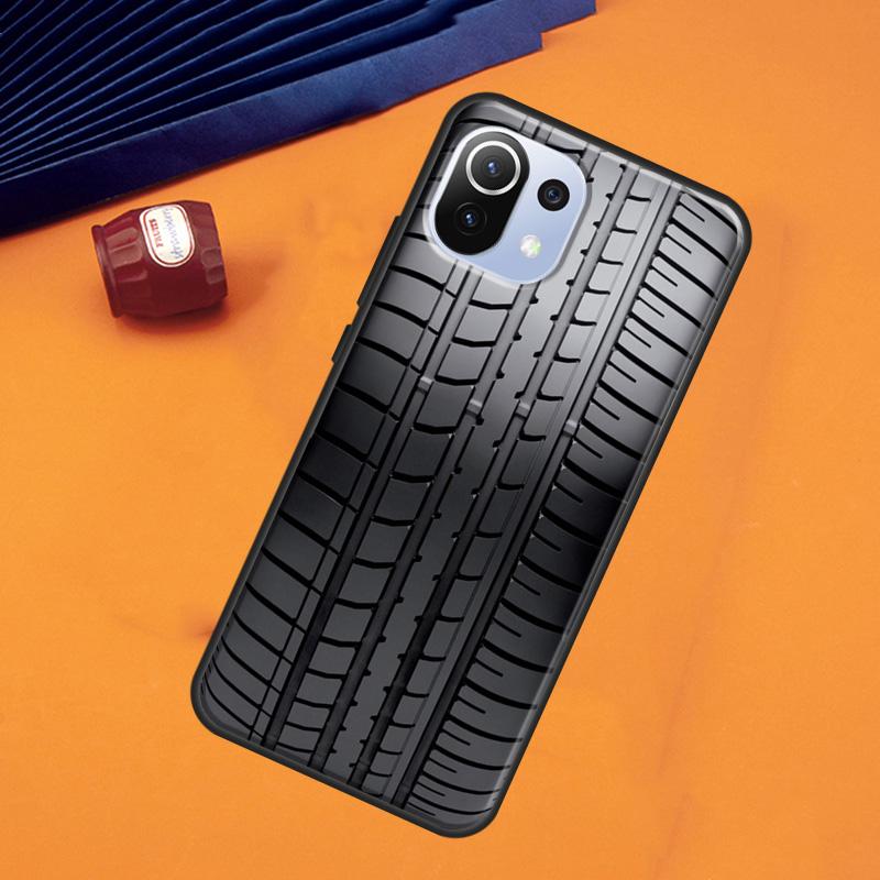 Tire Tread Tyre Track Case For POCO F5 X3 X5 Pro F3 F4 X4 GT M5s C40 Cover For Xiaomi 13 11T 12T Pro 12 Lite 12X