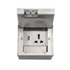Embedded Invisible Floor Socket Stainless Steel Marble Style Universal Three Hole Flat USB Charging Power Socket