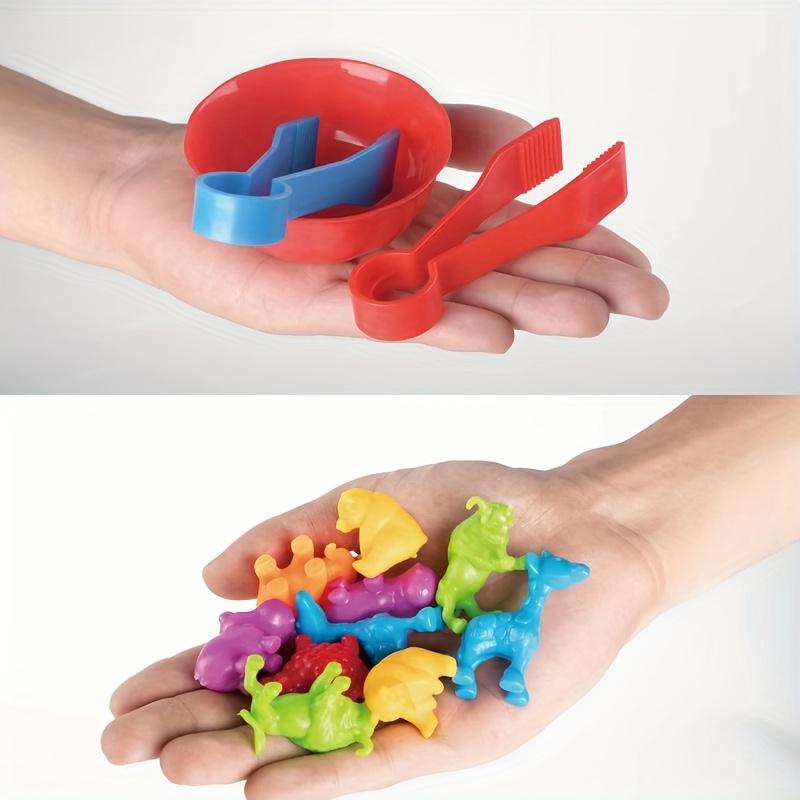 Dinosaur Toys Count Toys That Can Match Games, Sorting Bowls for Learning Activities Math, Color Sorting, Educational