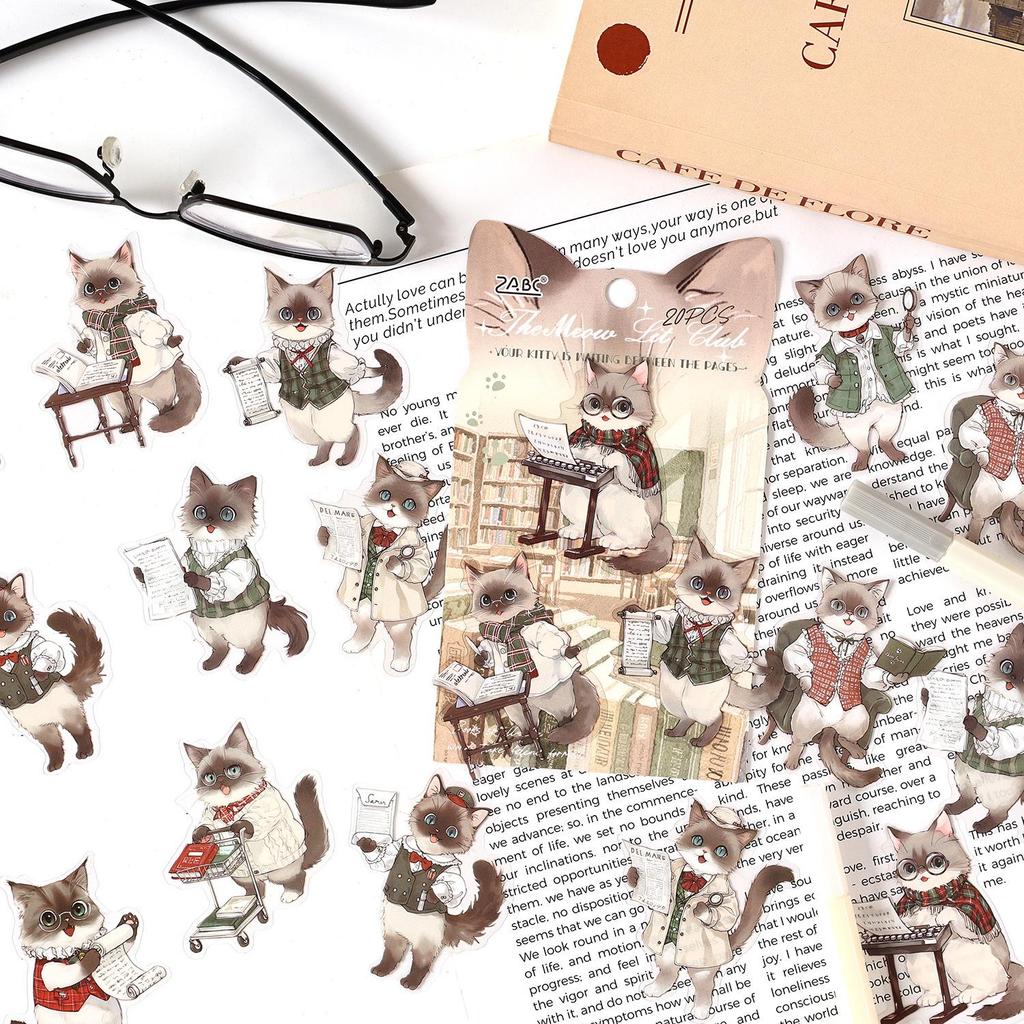 Cute Paw Club Animal Stickers: 6 Styles for Journals & DIY