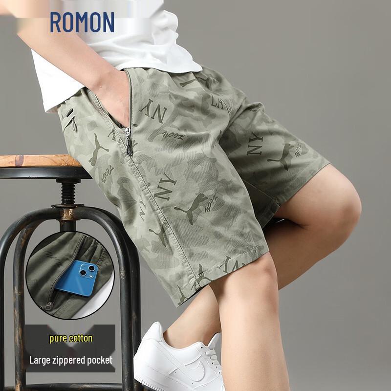 Romon Men s Loose Fit Cargo Beach Shorts 2XL