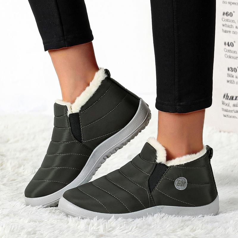 Sneakers Women Waterproof Winter  Shoes Footwear Chunky Sneakers Solid Shoes For Women Outdoor Thick Fur Shoes Woman Mujer