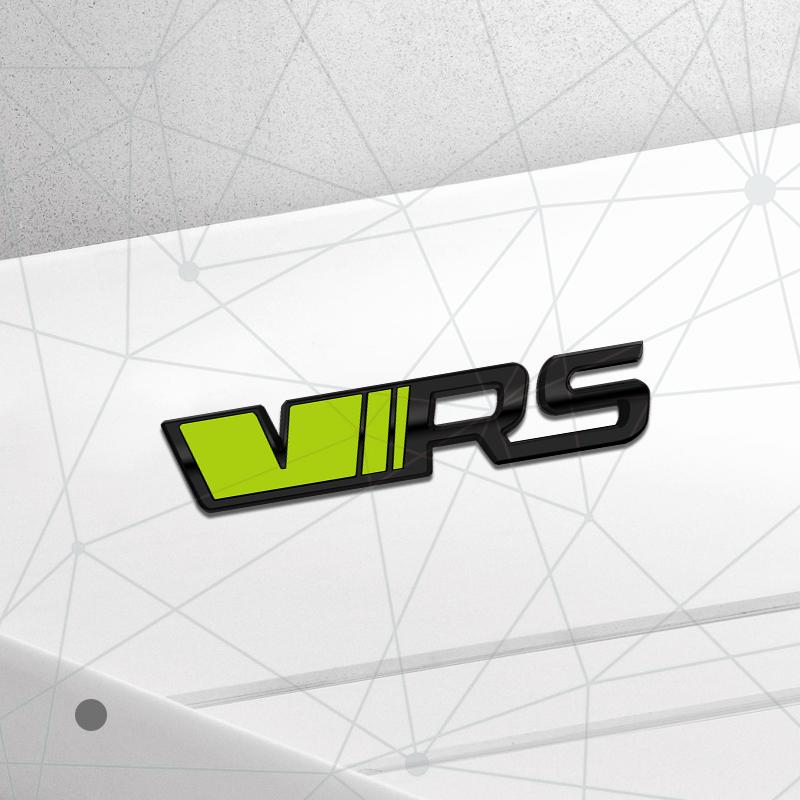 3D Auto Metall VRS Abzeichen Auto Lenkrad Emblem Aufkleber LOGO Dekor Für Skoda Elroq Enyaq Superb Octavia Karoq Kamiq Fabia Yeti