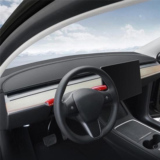 For Tesla Model 3 Y US Leather Dashmat Dash Cover Dashboard Mat Car Interior Pad