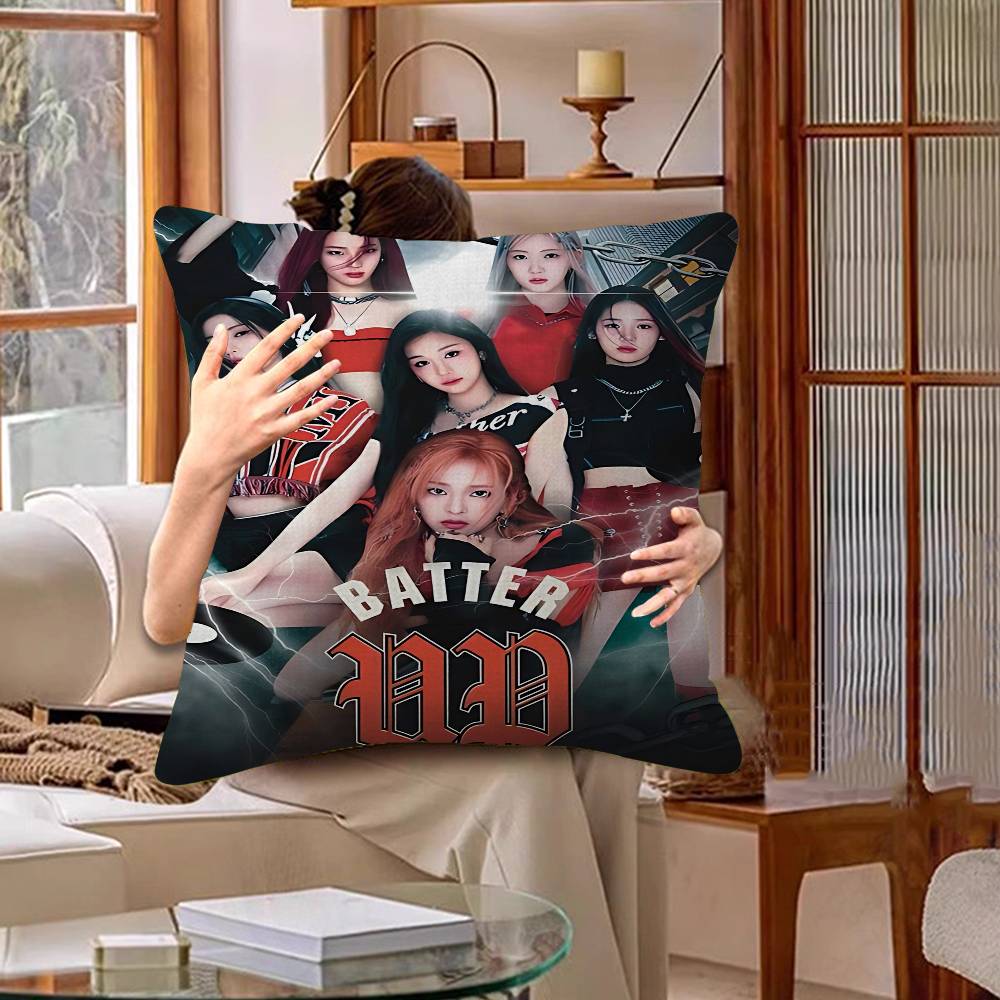 Kpop B-Babymonster Cushion Cover Pillow Cover Decor Pillowcase Printed Cushion Case For Couch