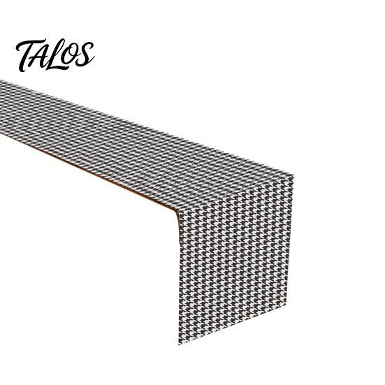 Easy Care Table Decor Modern Geometric Runner, Black And White Checkered Casual Texture Dining Room Accessory 72 Inch Striped Runner for Stylish