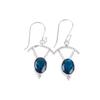 London Blue Topaz Gemstone 925 Sterling Silver Jewelry Drop/Dangle Earrings1.50" EE-51-5
