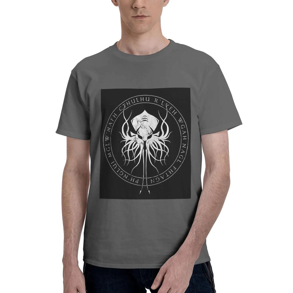Lovecraft Great Cthulhu Men TShirt Oversized T Shirts Mens Crew Neck Cotton Tees Short Summer Male