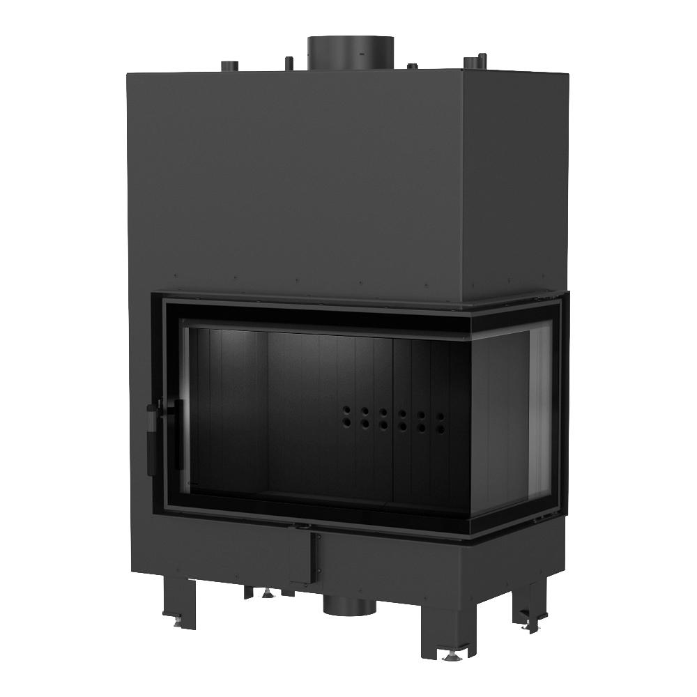 Water heating fireplace KRATKI MBO right 15 kW Ø 200 black thermotec lining