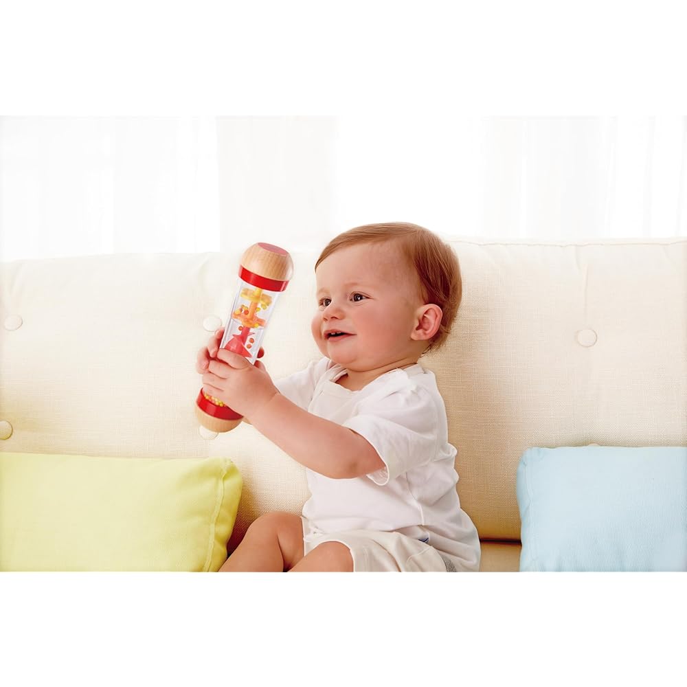 Hape Beads Raindrops Red Toy for Ages 1 and Up, Colorful Learning Activity, Fine Motor Skills Development