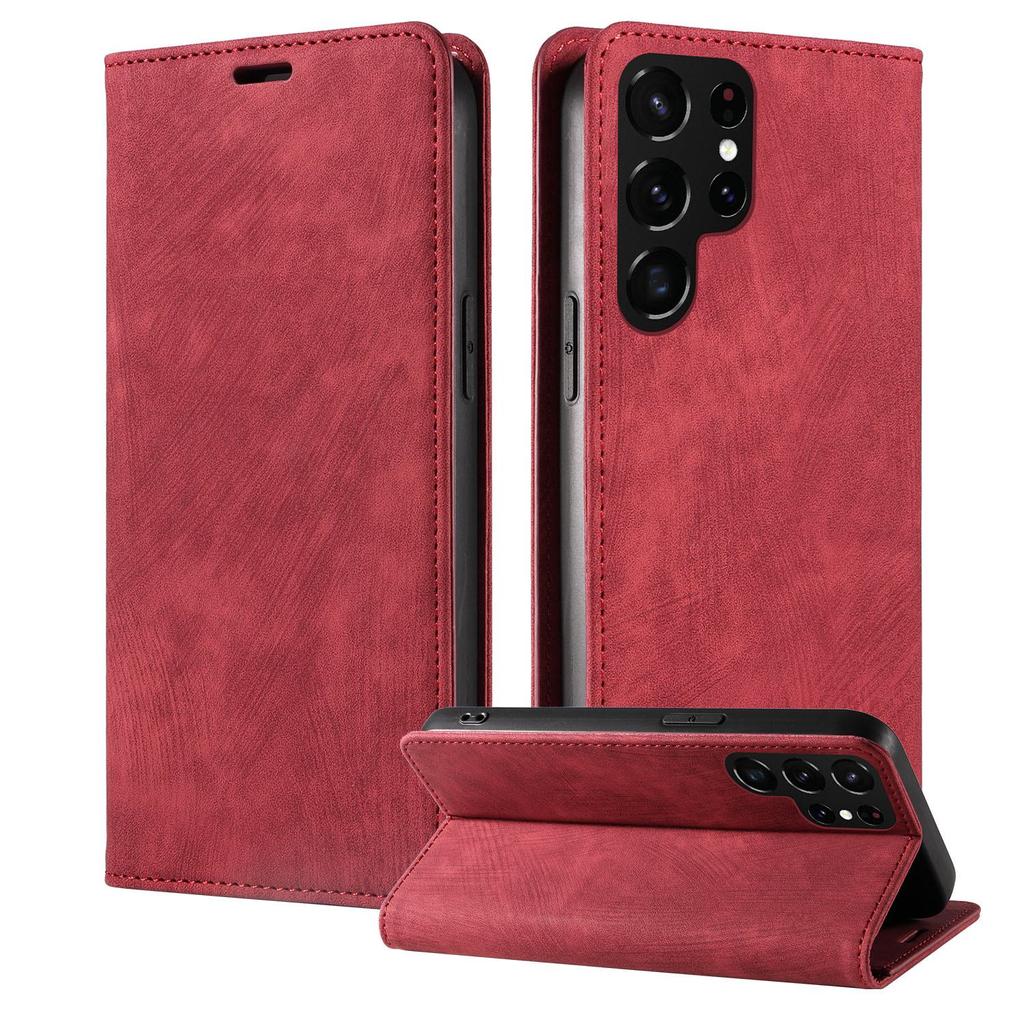 Lærdeksel til Samsung S22Ultra, A20E, A51, S10, S21FE - magnetisk, flip, beskyttelsesdeksel.