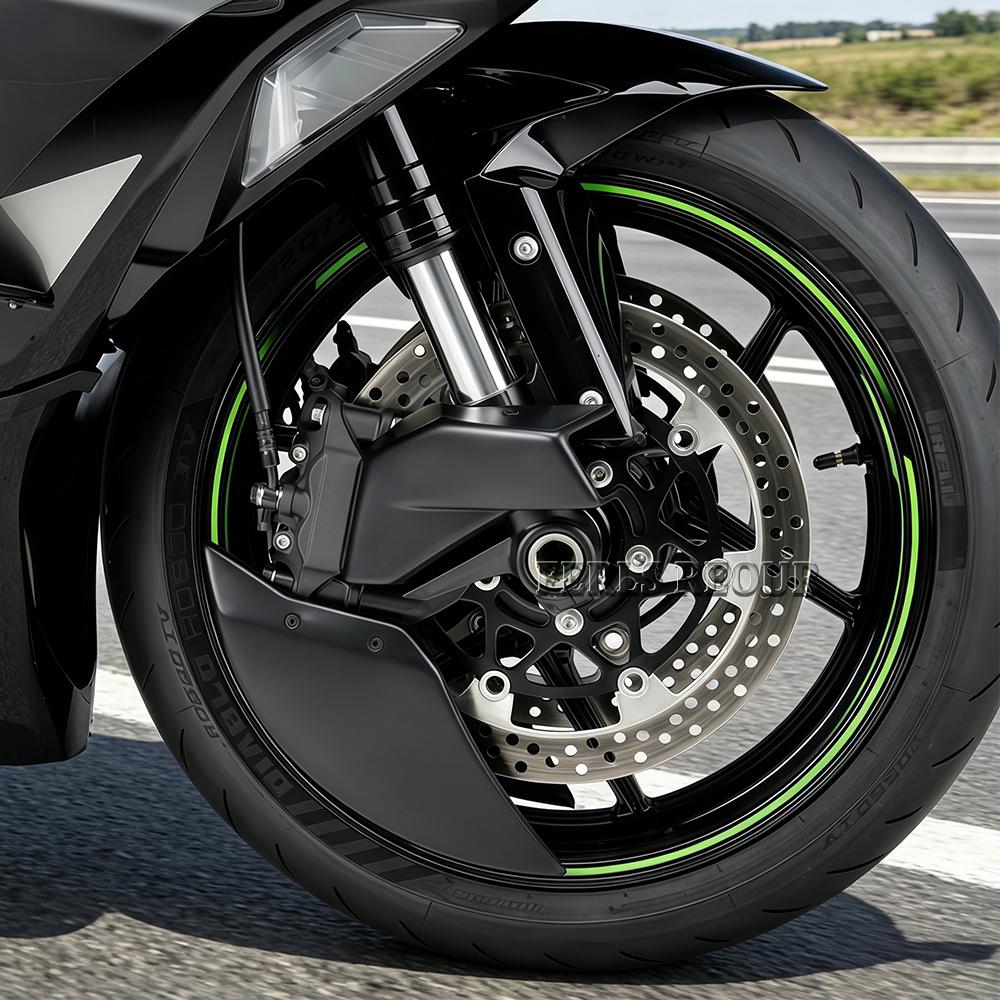 ASD1 Motorcycle Air Ducts Side Cover Compatible for Kawasaki Ninja ZX-6R 2024+ ABS Black Motorcycle Brake Caliper Radiator Brake Disc Cooler