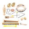 9 Pcs Children Percussion Musical Toy Orff Percussion Natural Wooden Percussion Instruments Musical Toy for Boys Girls