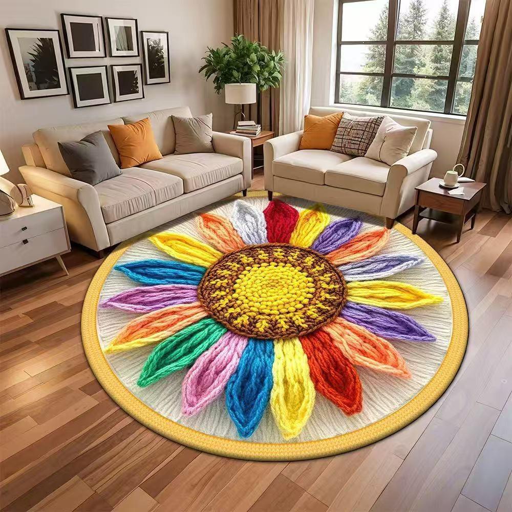 3D Floral Carpet Living Room Bedroom Floor Mat Easy To Wash and Maintain Anti Slip and Beautiful Floor Mat