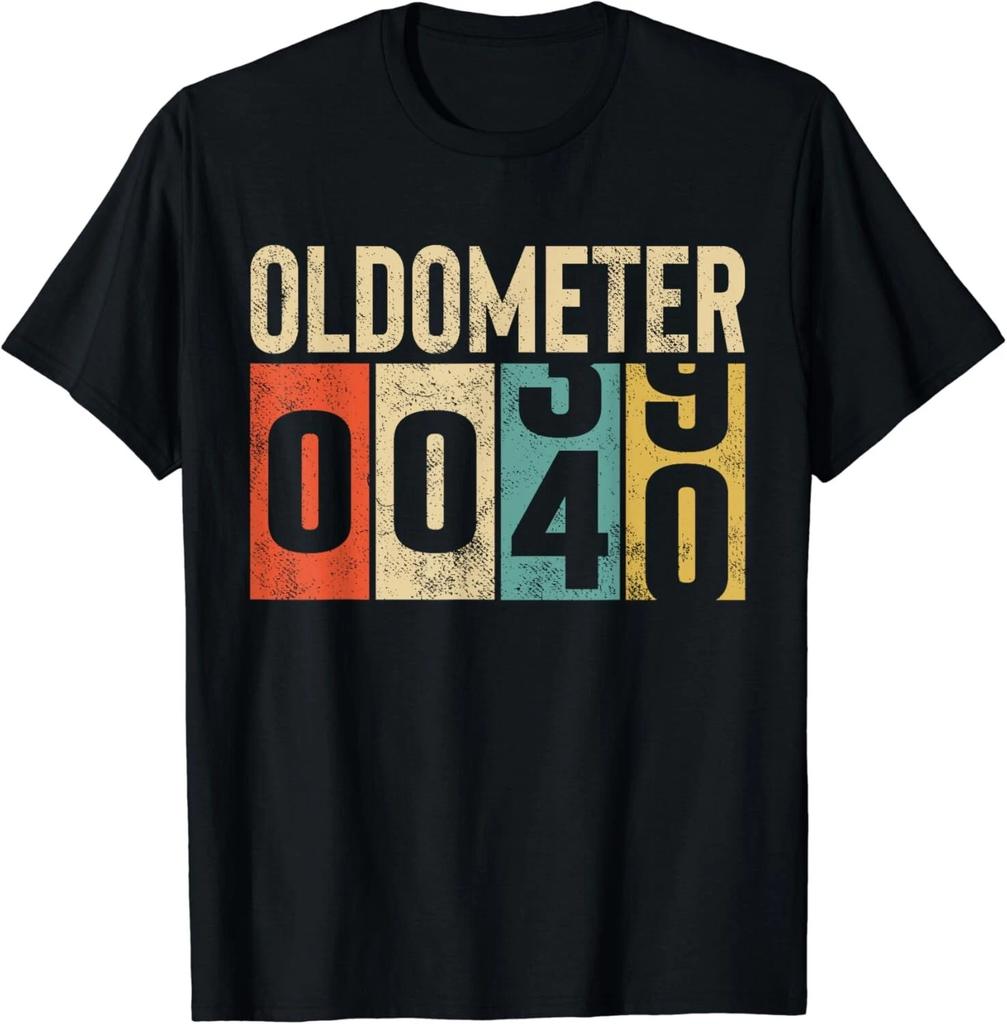 Divertente 40 Anni Oldometer Vintage Regalo 40° Compleanno Contachilometri Maglietta Unisex